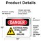 Signmission Electrical Panel In Wall Cavity Danger Sign, Vinyl Decal, 14in W x 10in L, 2PK OS-2PACK-DS-D-1014-L-2184 - alternate 2
